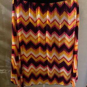 LuLaRoe Chevron Patterned Skirt - great colors!